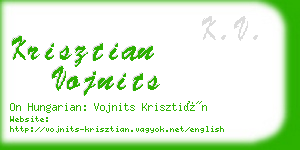 krisztian vojnits business card